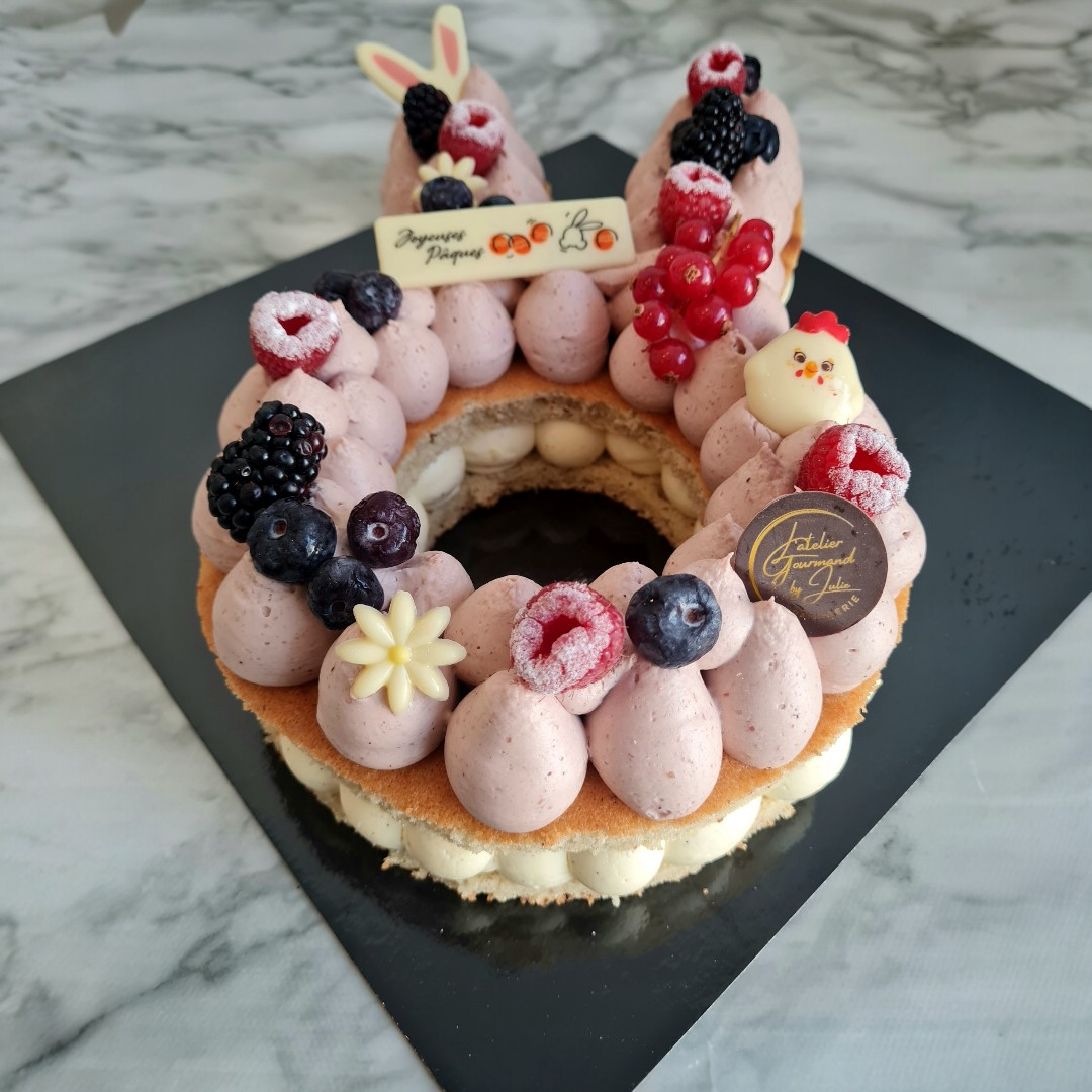 Bunny cake vanille - fruits rouges